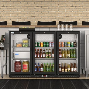 3-дверный холодильник для бара с LED подсветкой, KoolMore