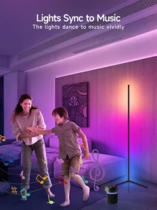 Угловой напольный светильник с RGB LED и синхронизацией с музыкой — Светодиодные ленты, Tyute