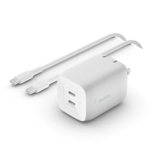 Двойной USB-C GaN настенный зарядник 65W, Belkin
