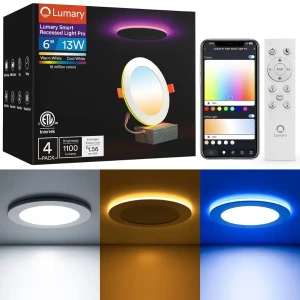 Умные встраиваемые светильники с RGB и ночным кольцом — Умные лампы, Lumary