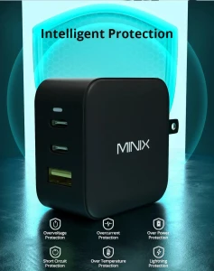 Турбо зарядное устройство с 3 портами GaN, MINIX