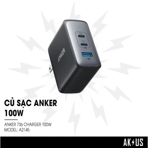 Компактный GaN зарядное устройство с 3 портами, Anker