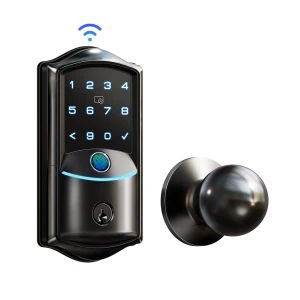 Встроенный Wi-Fi смарт-замок с ручкой, отпечатком пальца и цифровой клавиатурой — Умные замки, Veise