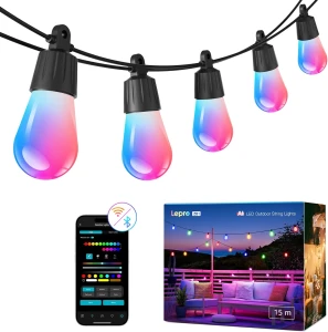Умные уличные гирлянды с RGB+IC LED — Умные лампы, Lepro