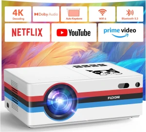 Умный проектор с Netflix, 2000 ANSI — Проекторы, FUDONI