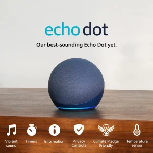 Amazon Echo Dot (новейшая модель) — Vibrant sounding speaker — Умные колонки, Amazon