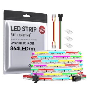 Адресная светодиодная лента RGB IP66 864LED/м 5м — Светодиодные ленты, BTF-LIGHTING
