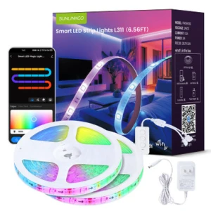 Умная RGB+IC светодиодная лента с Bluetooth, 44 режима, 2 м — Светодиодные ленты, SUNLINKCO