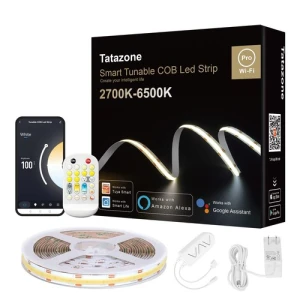 Умная светодиодная лента COB с регулировкой белого цвета — Светодиодные ленты, Tatazone