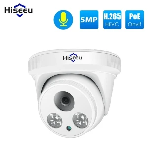 Купольная PoE IP-камера, 5 МП, белая — Камеры видеонаблюдения, Hiseeu