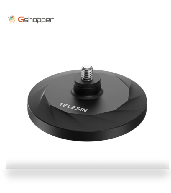 Magnetic Base Mounting Bracket with 1/4" Connector for DJI Pocket 3 / Insta360 Smart Phones — Camera Brackets, TELESIN