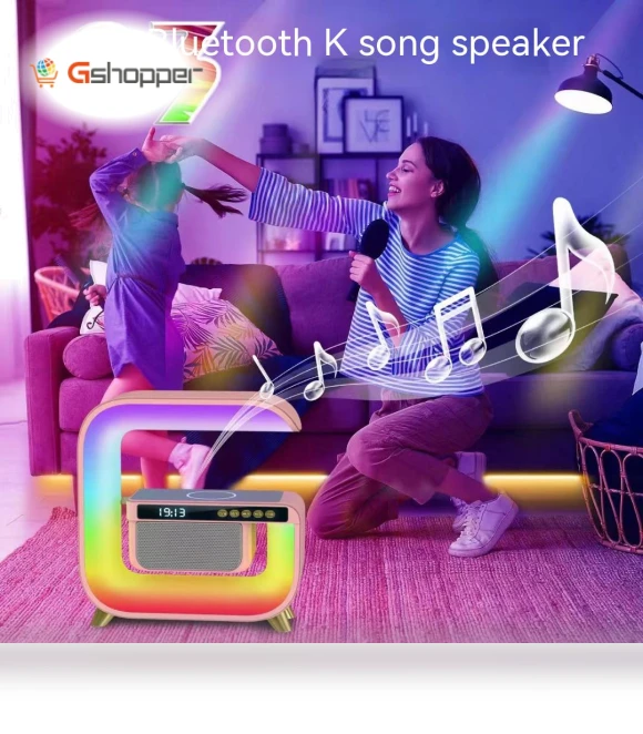 Big G Smart Stage Light Bluetooth Speaker with Colorful Atmosphere Light — Portable Audio
