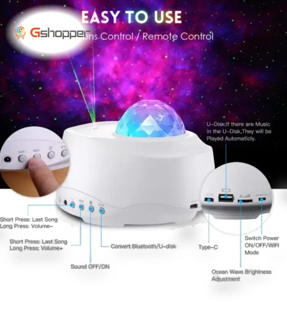 Smart WiFi Nebula Sky Star Night Light Galaxy Projector — Night Lights