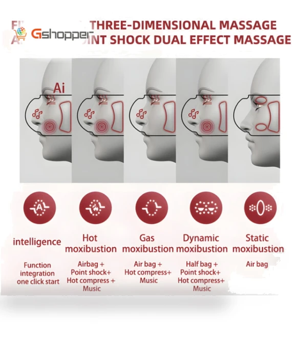 Intelligent Eye Protector with 26 Massage Heads and Hot Compress — Rollers & Pens