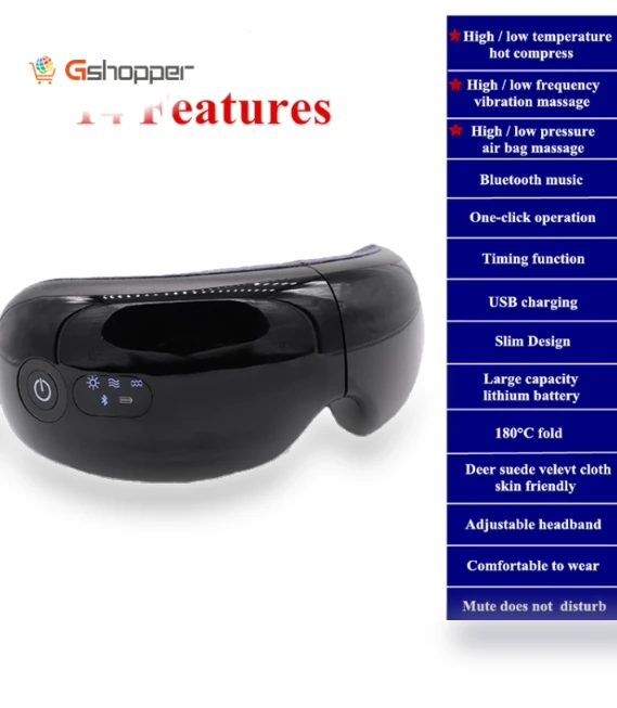 Intelligent Eye Massage Instrument with Heat, Vibration, and Air Pressure Function — Rollers & Pens