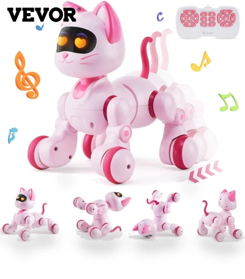 RC Robot Cat Toy for Kids with Remote Control — Interactive Animal Companions, VEVOR