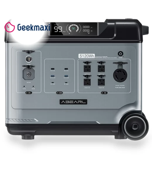 Portable Power Station 5120Wh LiFePO4 Battery, 4000W AC Output — Portable Power Solutions, OUKITEL