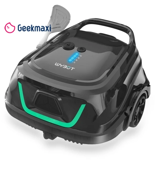 Cordless Pool Robot Vacuum, Double Filters, 120min Runtime, 2.5H Fast Charging — Smart Cleaning Robots, WYBOT