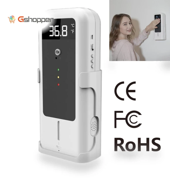 Infrared Thermometer and Automatic Infrared Sensor Sterilization Dispenser with Tripod Mount Holder — Temperature Measurement Devices