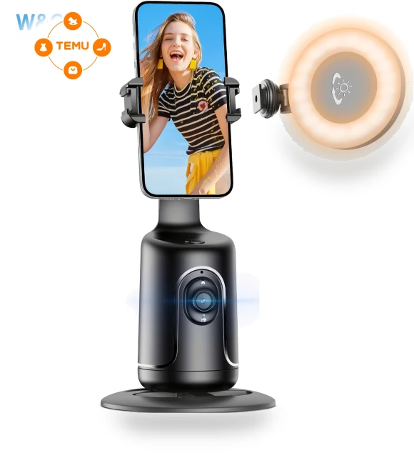 360° Face Mount Smart Shooting Phone Tracking Holder — Lens Attachments