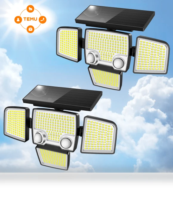 Solar Lights Outdoor - 3000lm 423 Led Motion Sensor Security Flood Lights — Outdoor Security & Flood Lighting