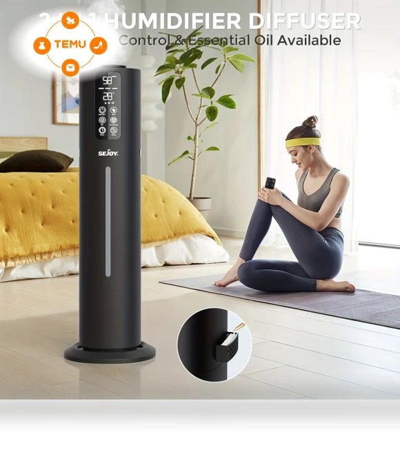 8L Large Room Humidifier with Essential Oil Diffuser and Remote Control — Air Moisturizers, Sejoy