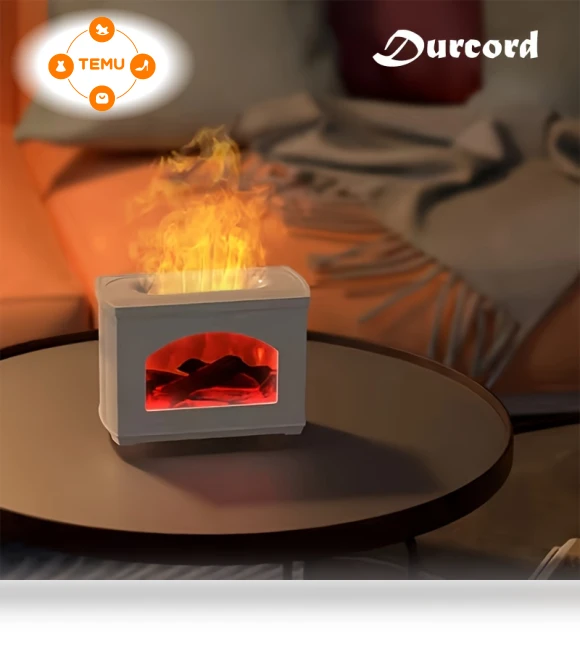 270ml Cool Mist USB H2O Fire Flame Smart Humidifier Aroma Essential Oil Diffuser — Diffusers