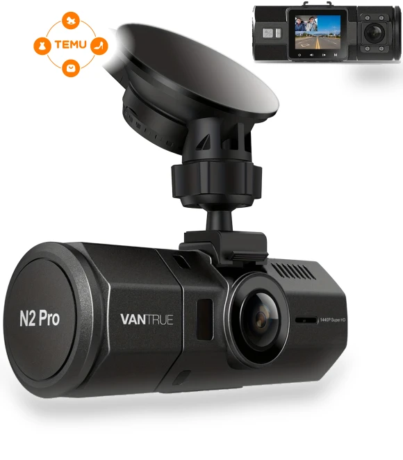 Dual Dash Cam with Infrared Night Vision, 1080p Front and Inside, 2.5K Single Front — Rearview Cameras for Cars, Uber