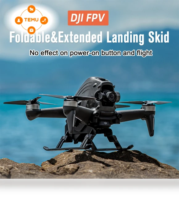 FPV Drone Quick Release Gear - Adjustable, Foldable Height Extender & Protector — Batteries, DJI