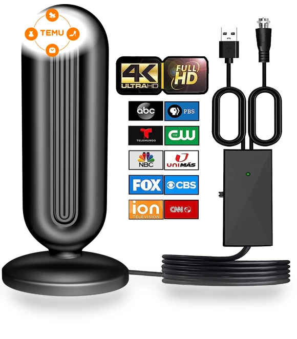 HDTV Antenna with Amplifier - 330+ Miles Range, Supports 4K 1080p — Antennas