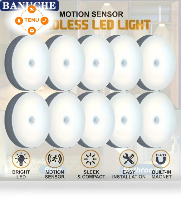 Smart LED Night Light Sensor Light for Hallway, Closet, Bedroom — Night Lights