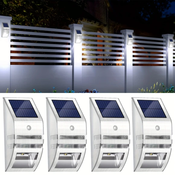 Stainless Steel Metal Solar Deck Lights with Motion Sensor