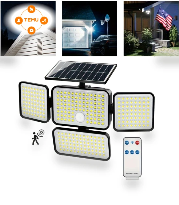 Solar Flood Lights with Motion Sensor — Outdoor Security & Flood Lighting, Jackyled