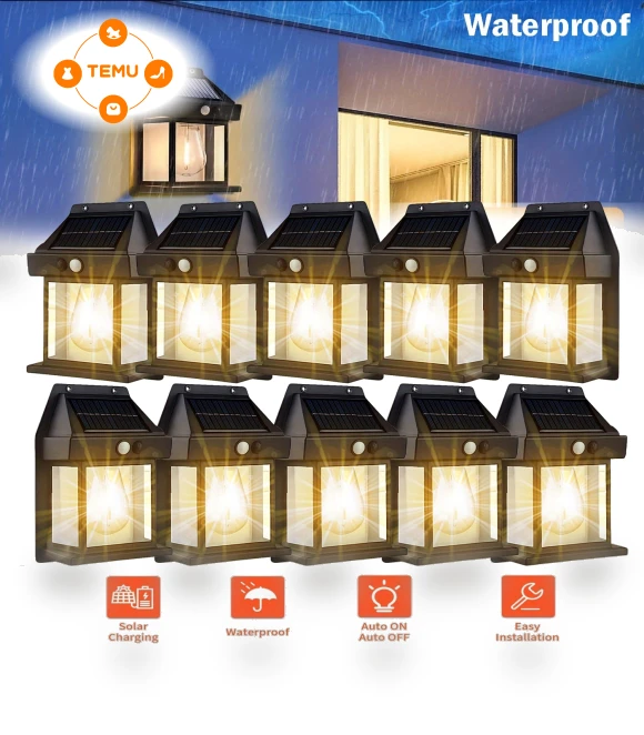 Solar-powered Motion Sensor Garden Lights - Waterproof Outdoor Security Lanterns — Outdoor Security & Flood Lighting