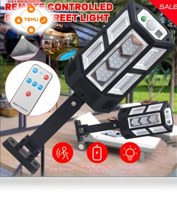 Solar Sensor Wall Lamp with 6500k LED, 3 Lighting Modes, Outdoor Garden Security Light — Garden Illumination