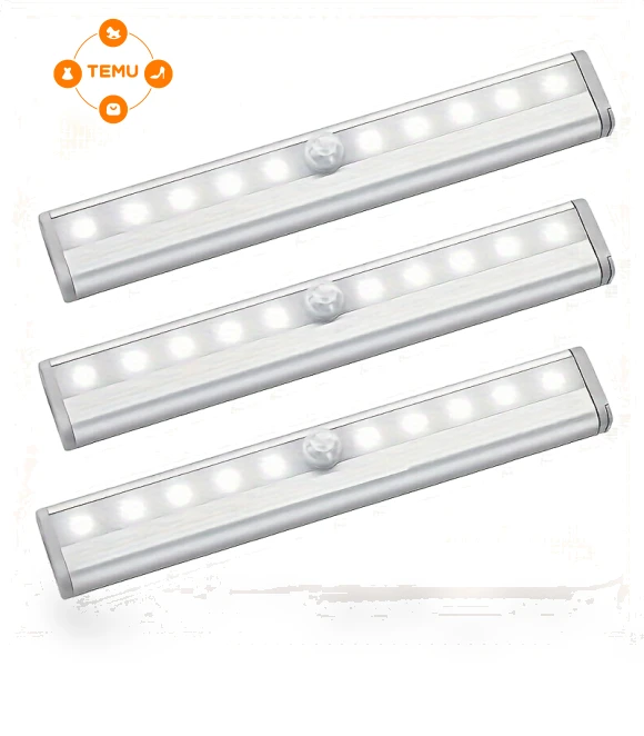 Wireless Sensor LED Cabinet Light - 3 Piece Set — Under-Cabinet Lights