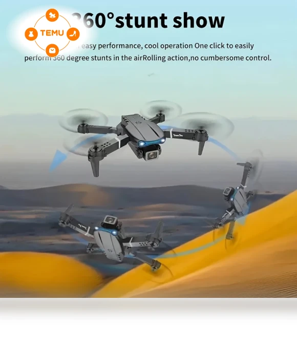 Aerial Photography Drone with Dual Cameras, 360° Rolling, Six-axis Gyro Stabilization — Drones