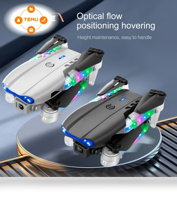 Dual Camera Drone with RGB LED Lights - Compact Quadcopter for Indoor & Outdoor Use — Drones