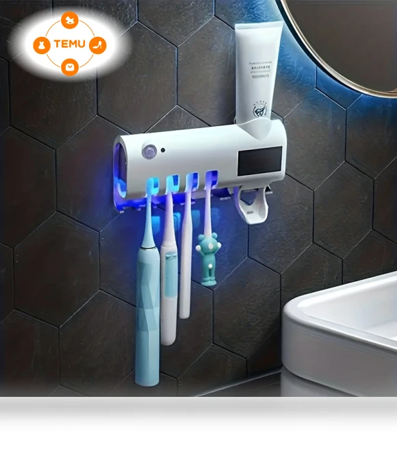 Smart Toothbrush Holder with USB Charging and Toothpaste Dispenser — Toothbrush Holders