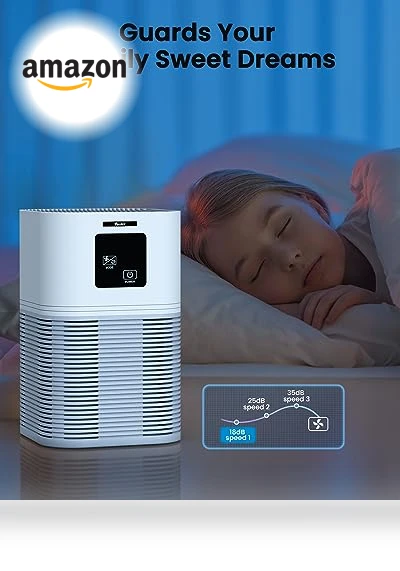 HEPA Air Purifier for Large Room up to 600 sq.ft with Fragrance Sponge — Electrostatic Air Purifiers, VEWIOR