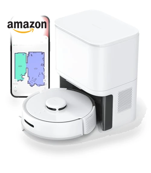 Mini Robot Vacuum and Mop Combo with Self-Emptying Base, LiDAR Navigation — Smart Cleaning Robots, SwitchBot