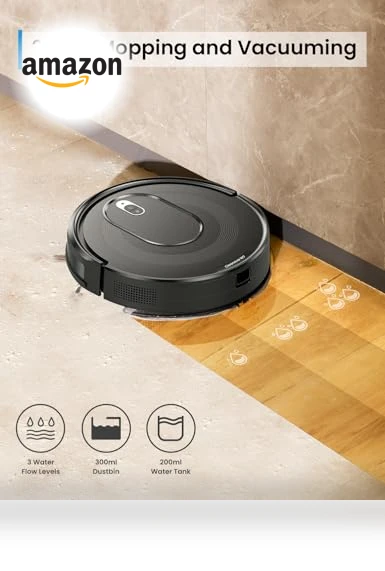 Robot Vacuum and Mop Combo for Pet Hair, 2-in-1 Mopping Robotic Vacuum Cleaner — Smart Cleaning Robots, PSUK