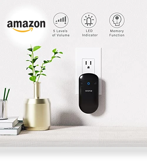 Wireless Doorbell with 1000ft Coverage, 52 Chimes, LED Flash — Push Buttons, SECRUI