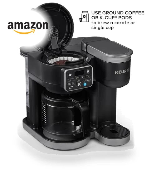 Hot & Iced Single Serve & Carafe Coffee Maker with MultiStream Technology — Coffee & Espresso Combos, Keurig