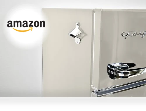 Retro Mini Fridge with Freezer & Side Bottle Opener - 3.1 Cu Ft Compact Refrigerator — Mini Fridges, Frigidaire
