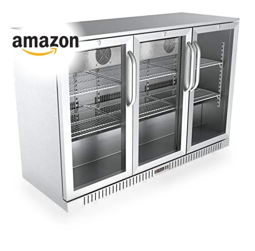 Triple Door Refrigerator, Stainless Steel, 11.3 Cubic Feet — Drink Coolers, KoolMore