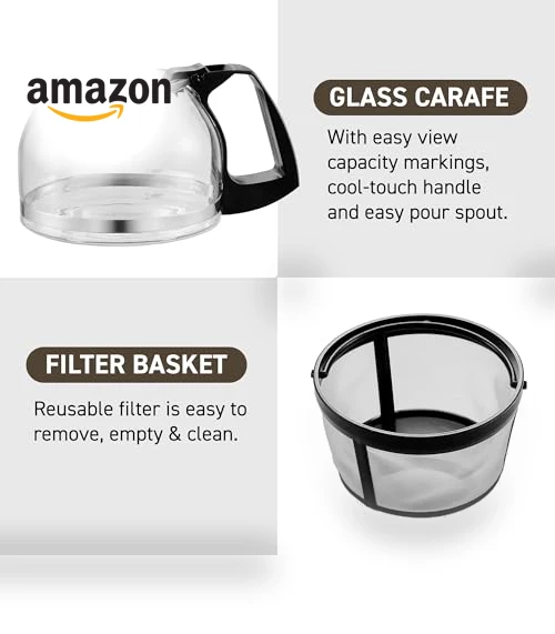 Automatic 5-Cup Brew & Drip Coffee Maker with Reusable Filter — Coffee Makers, Elite Gourmet