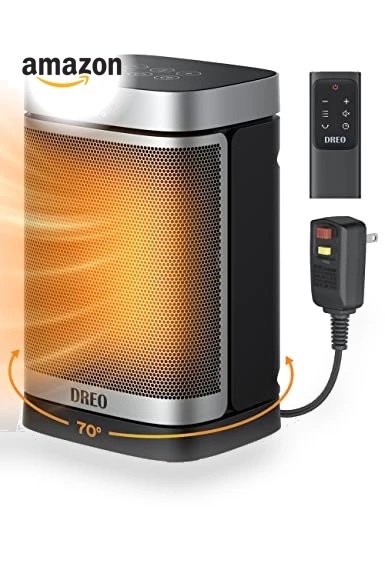Portable PTC Ceramic Space Heater with Digital Thermostat — Heater Spare Components, Dreo
