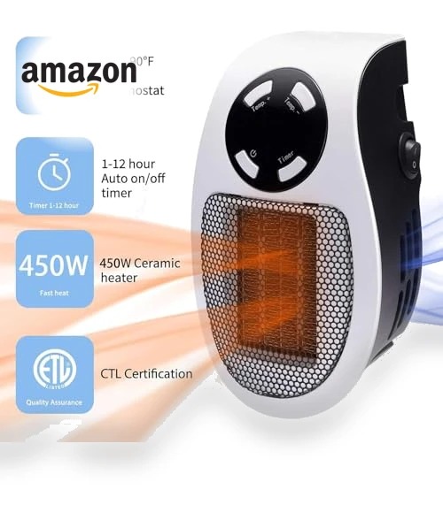 Portable Electric Space Heater with Adjustable Thermostat — Portable Heating Solutions, Brightown