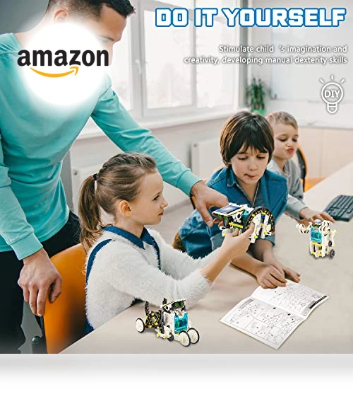 13-in-1 Solar Power Robots Creation Toy, Educational DIY Robotics Kit — Solar Power, Bottleboom